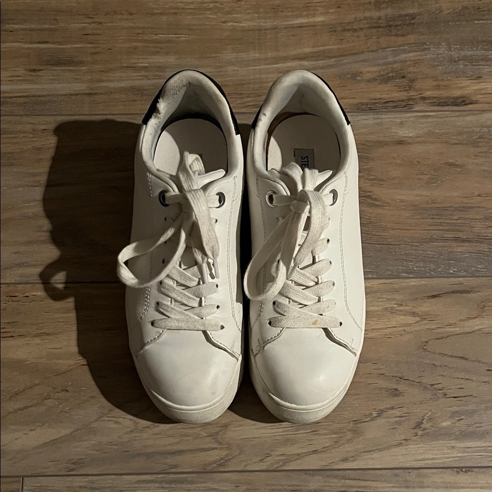 Steve Madden Platform White Sneakers